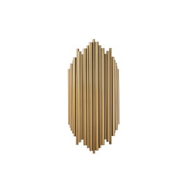 Opviq Kara - Lámpara de pared dorada de metal